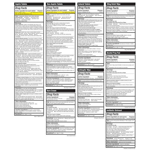 مجموعة الإسعافات الأولية Be Smart Get Prepared OSHA/ANSI - 50 شخصًا، 250 قطعة - عبوة من قطعتين - مصممة للمنزل والأعمال والمدرسة والصناعية والمطاعم - مدمجة ومحمولة - 100 شخص، إجمالي 500 قطعة in Kuwait