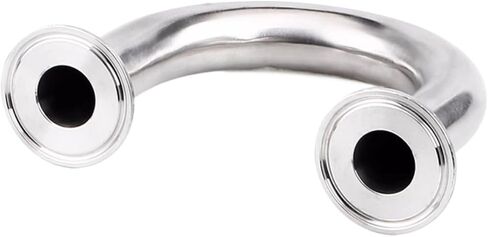 المشبك الكوع على شكل حرف U Φ57Φ63mm OD77.5mm 180 درجة الكوع الصحي SS304 مفصل مصقول على شكل حرف U منحنى قصير (57 مم OD77.5mm) in Kuwait