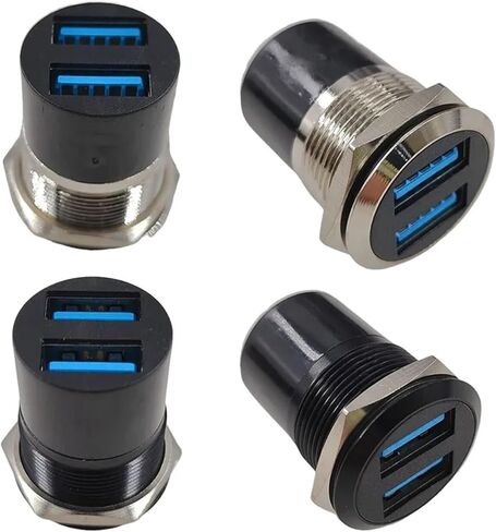 10 فتحات لوحة، 24 فتحة معدنية دائرية على شكل حرف D USB 2.0 3. مقبس أنثى مزدوج بمنفذ واحد (2.0SR 10 قطع) in Kuwait