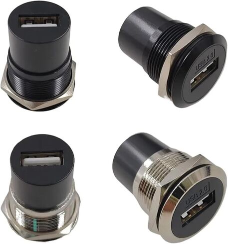 10 فتحات لوحة، 24 فتحة معدنية دائرية على شكل حرف D USB 2.0 3. مقبس أنثى مزدوج بمنفذ واحد (2.0SR 10 قطع) in Kuwait