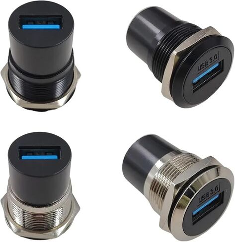 10 فتحات لوحة، 24 فتحة معدنية دائرية على شكل حرف D USB 2.0 3. مقبس أنثى مزدوج بمنفذ واحد (2.0SR 10 قطع) in Kuwait