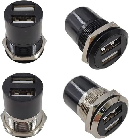 10 فتحات لوحة، 24 فتحة معدنية دائرية على شكل حرف D USB 2.0 3. مقبس أنثى مزدوج بمنفذ واحد (2.0SR 10 قطع) in Kuwait