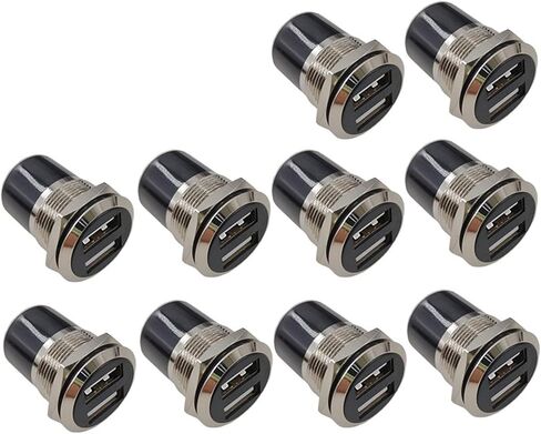10 فتحات لوحة، 24 فتحة معدنية دائرية على شكل حرف D USB 2.0 3. مقبس أنثى مزدوج بمنفذ واحد (2.0SR 10 قطع) in Kuwait