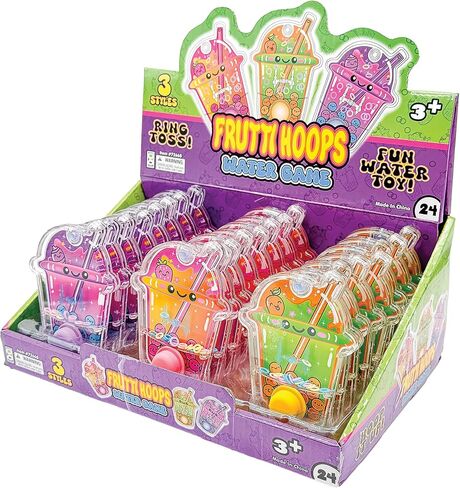 Raymond Geddes Frutti Hoops Water Games – Pack of 24 – Handheld Boba Tea Ring Toss Toys for Kids with Refillable Water in Saudi Arabia