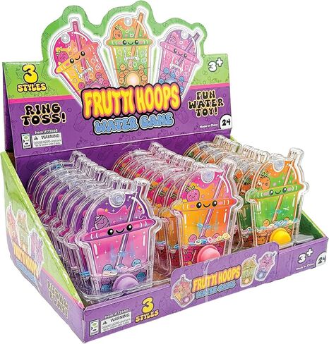 Raymond Geddes Frutti Hoops Water Games – Pack of 24 – Handheld Boba Tea Ring Toss Toys for Kids with Refillable Water in Saudi Arabia