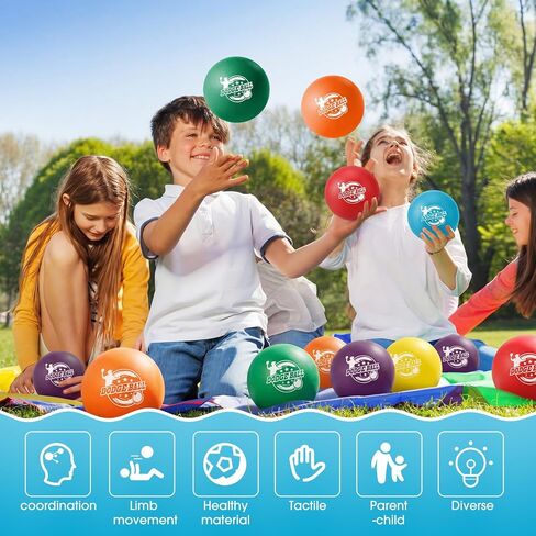 Jerify 12 Pcs Foam Dodgeball Set 3.5 Inch Soft Skin Playground Dodgeballs Bulk, Low Density Foam for Non Sting Dodgeball Sports Equipment for Kids and Adults in Saudi Arabia