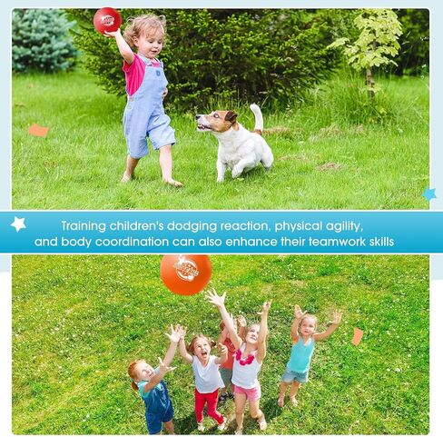 Jerify 12 Pcs Foam Dodgeball Set 3.5 Inch Soft Skin Playground Dodgeballs Bulk, Low Density Foam for Non Sting Dodgeball Sports Equipment for Kids and Adults in Saudi Arabia
