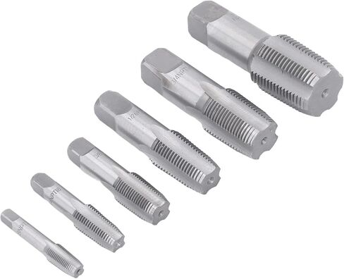 مجموعة أدوات قطع الخيوط المتينة لأنابيب PVC، مجموعة حنفية NPT من الفولاذ الكربوني للسباكة، 6 صنابير لتشكيل تطبيقات البناء in Kuwait