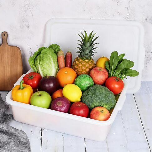 حاوية مقاومة عجينة البيتزا مع غطاء، صواني قابلة للتكديس خالية من مادة BPA مع أغطية، مثالية كصندوق مقاومة الخبز وحاوية عجين (3 عبوات) in Kuwait