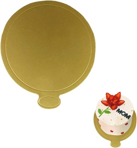 100 pcs 3.54"x3.54" Mini Cake Boards, Small Square Gold Mousse Cake Cardboard Set, Cupcake Base, Dessert Tray, Disposable Paper Coasters, for Wedding Party Pastry in Saudi Arabia