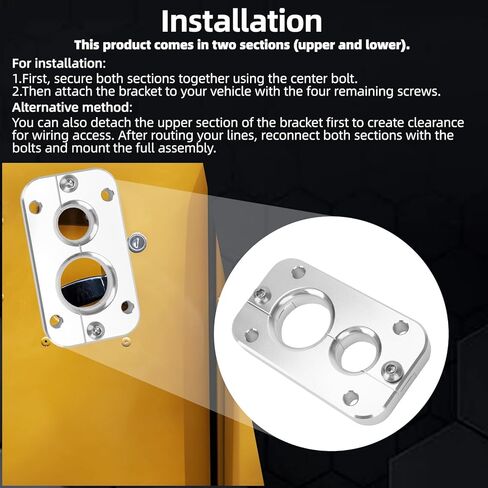 JERBOR 01232023 Firewall Pass Through for Holley Terminator X Max Firewall, Wiring Harness Bracket Bulkhead, Eliminates Gromet in fire Wall (Black) in Saudi Arabia