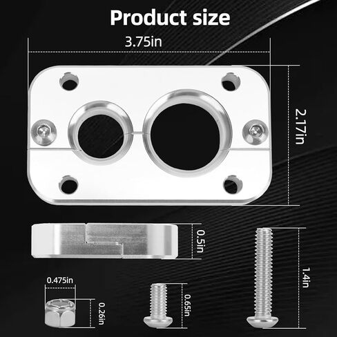 JERBOR 01232023 Firewall Pass Through for Holley Terminator X Max Firewall, Wiring Harness Bracket Bulkhead, Eliminates Gromet in fire Wall (Black) in Saudi Arabia