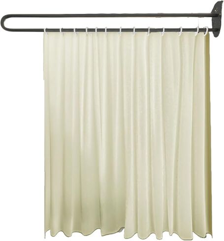 Beauty Salon Partition Curtain,Wall Mounted Room Divider,Light-Transmitting Privacy Screen,for Spa Hospital Living Room(White,Rod-230cm) in Saudi Arabia