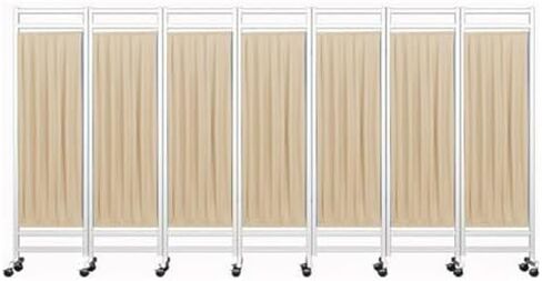 Portable Medical Privacy Screen - Sturdy Waterproof Nylon, Compact & Foldable with Silent Wheels - Ideal for Hospitals, Clinics, Nursing Homes, Patient Privacy Solutions in Saudi Arabia
