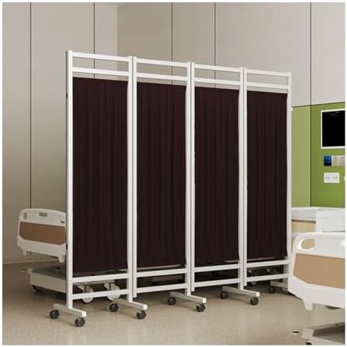 Portable Medical Privacy Screen - Sturdy Waterproof Nylon, Compact & Foldable with Silent Wheels - Ideal for Hospitals, Clinics, Nursing Homes, Patient Privacy Solutions in Saudi Arabia