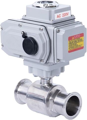 38mm High Platform Stainless Steel Clamped Sanitary Electric Motorized Ball Valve Q911F-16P Electric Ball Valve 1Pcs(12VDC) in Saudi Arabia
