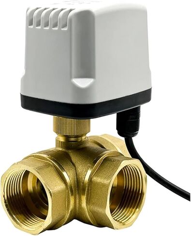 1/2 3/4 1 1-1/4 1-1/2 Inch 3 Way Motorized Ball Valve 3-Wire 2 Control T/L Type Brass Electric Ball Valve 1Pcs(1/2",T TYPE_24VDC) in Saudi Arabia