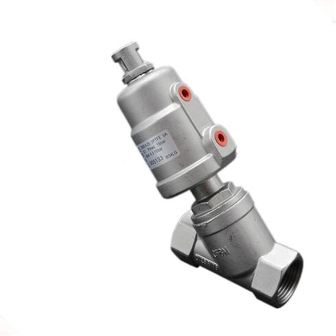 1-1/2 Inch Stainless Steel Pneumatic Seat Valve DN40 Female Thread Y Type Angle Seat Valve 1Pcs(Double acting) in Saudi Arabia