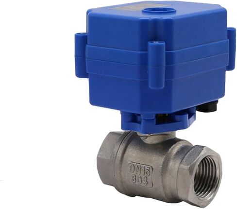 1/2 3/4 1 Inch Motorized Ball Valve 2-way Stainless Steel Electric Ball Valve 2-wire Electric Actuator AC/DC 9-24V 1Pcs(3/4",12VDC_CR03) in Saudi Arabia