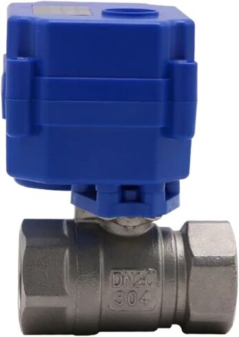 1/2 3/4 1 Inch Motorized Ball Valve 2-way Stainless Steel Electric Ball Valve 2-wire Electric Actuator AC/DC 9-24V 1Pcs(3/4",12VDC_CR03) in Saudi Arabia