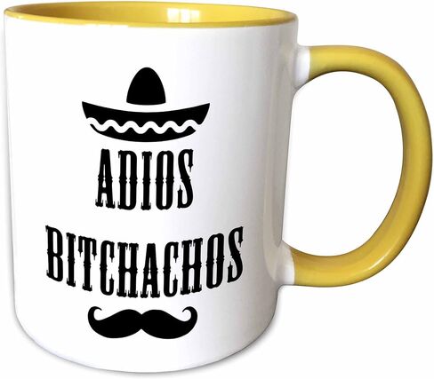 3dRose ADIOS BITCHACHOS 11oz Two-Tone Red Mug in Saudi Arabia