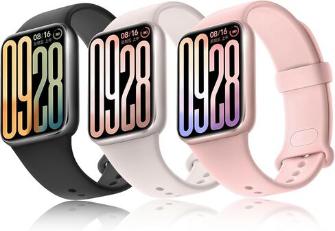 أساور لـ Xiaomi Smart Band 9 Pro/ 8 Pro الأشرطة للنساء والرجال، 3 عبوات من أساور المعصم البديلة المصنوعة من السيليكون الناعم المتوافقة مع Xiaomi Smart Band 8Pro/9Pro in Kuwait