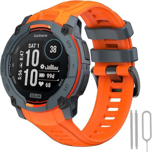 أحزمة ساعات من السيليكون لـ Garmin Instinct 3 45 مم، حزام معصم رياضي من السيليكون الناعم حزام بديل لـ Garmin Instinct 3 45 مم in Kuwait