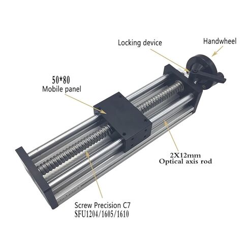 Linear Guide Manual Sliding Table 100~300MM Stroke Ballscrew SFU1204/1605/1610 Handwheel Linear Stage CNC Table Saw(SFU1605,200MM Stroke) in Saudi Arabia