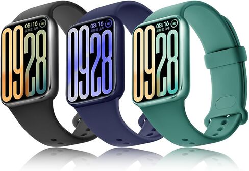 Bands for Xiaomi Smart Band 9 Pro/ 8 Pro Straps for Women Men, 3 Pack Soft Silicone Strap Replacement Wristbands Compatible with Xiaomi Smart Band 8Pro/9Pro in Saudi Arabia