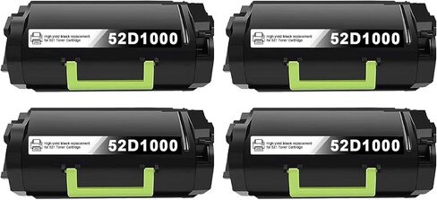 خرطوشة حبر سوداء عالية الإنتاجية 52D1000 (عبوة من قطعتين) بديلة لخرطوشة حبر Lexmark 52D1000 تعمل مع طابعة MS710 MS711 MS810 MS811 MS812 [6,500 صفحة/الحزمة] in Kuwait