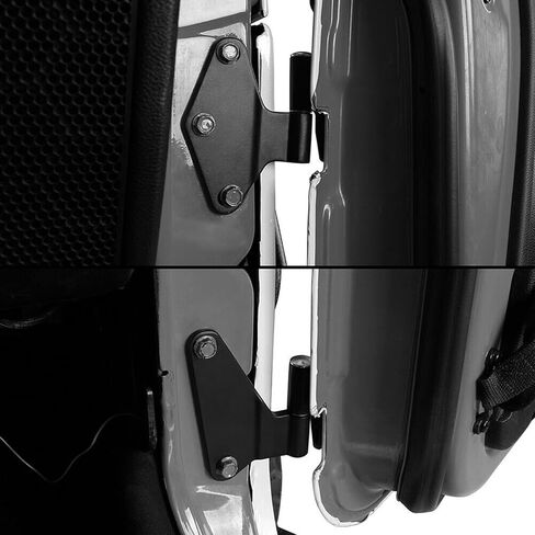 RULLINE 4 Door Hinge Assembly Kits Compatible with 2007-2018 Wrangler JK Interior & Exterior Door Hinge Set Compatible with 2007-2018 JK JKU Unlimited and Wrangler JK 16PCS with 36 Bolts in Saudi Arabia