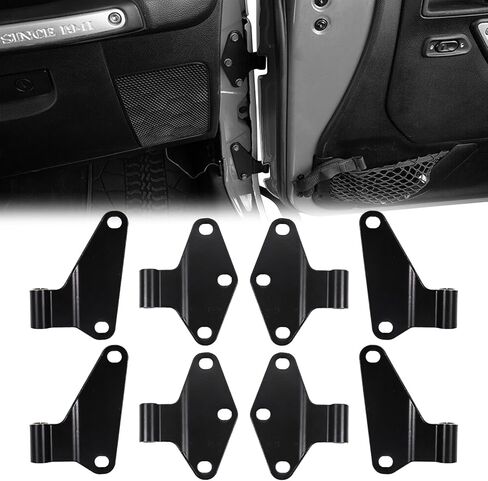 RULLINE 4 Door Hinge Assembly Kits Compatible with 2007-2018 Wrangler JK Interior & Exterior Door Hinge Set Compatible with 2007-2018 JK JKU Unlimited and Wrangler JK 16PCS with 36 Bolts in Saudi Arabia