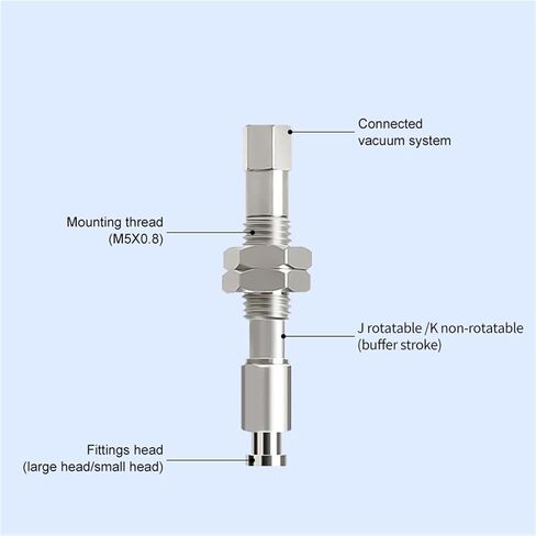1pc DPT-J/K6/10/15/20/25/30/40/50/-B5-A8/10 Big Head Pneumatic Connecting Rod Fitting for Vacuum Suction Cup(DPT-J40-B5-A10) in Saudi Arabia