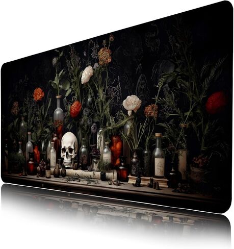 Dark Academia Desk Mat,Vintage Witchy XXL Gaming Mouse Pads,Aesthetic Large Waterproof Non-Slip Rubber Mouse Pad with Stitched Edges Office Home Computer Desk Accessories,35.4 x 15.7 in in Saudi Arabia