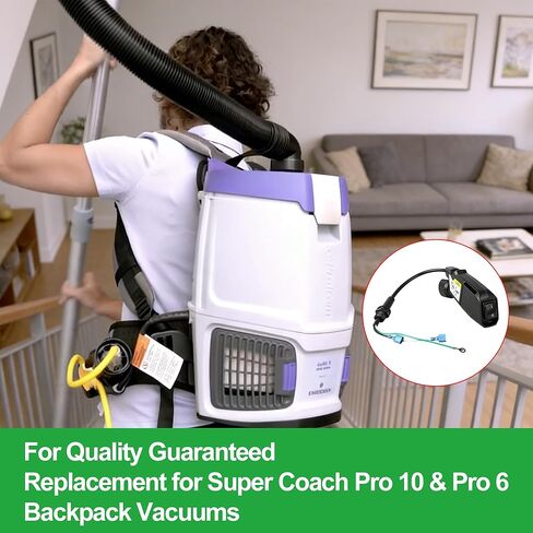 مجموعة موصل سلك الطاقة لصندوق التبديل - بديل كامل لموديلات Super Coach Pro 10 وPro 6، متوافقة مع الجزء # 836225، للمكانس الكهربائية على الظهر in Kuwait
