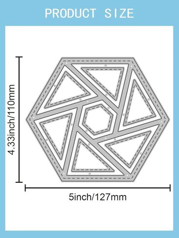 1Pc Geometric Background Cut Dies, Geometric Theme Carbon Steel Cutting Dies Stencils for DIY Scrapbooking Journal Photo Album Decorative Embossing Paper Card Crafts Supply, 150x110x0.8mm in Saudi Arabia