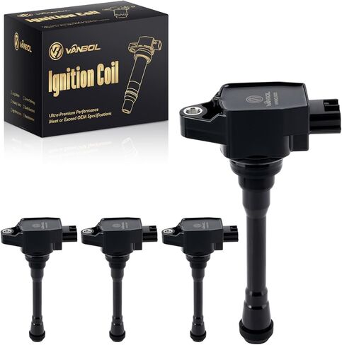 Set of 4 Ignition Coil UF549 & Spark Plug Fit for Nissan Altima 07-18 Frontier Rogue Sentra Versa NV200 Cube Infiniti QX60 Cube Versa X-Trail Tiida March Inifiniti QX60 Q70 2.5L 2.0L 1.8L 1.6L in Saudi Arabia