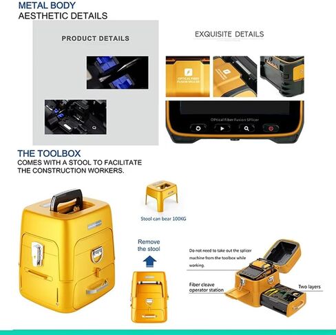 AI-9 6 Motors Fiber Optic Fusion Splicer 3 in 1 Fiber Support Bulit in Optical Power Meter and VFL in Saudi Arabia