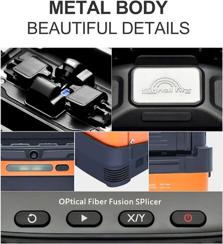 6 محركات AI-5 Pro ماكينة لصق الألياف البصرية لصق 8S 18S تسخين 3 في 1 دعم الألياف مع بطارية ليثيوم عالية السعة 5200 مللي أمبير in Saudi Arabia