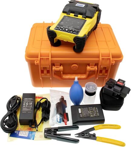 Portable Fiber Optic Fusion Splicer A-87S Fiber Optic Tool Splice Machine Fusion Splicer with 3 in 1 Attachment and 4800mAh LI-ION Battery in Saudi Arabia