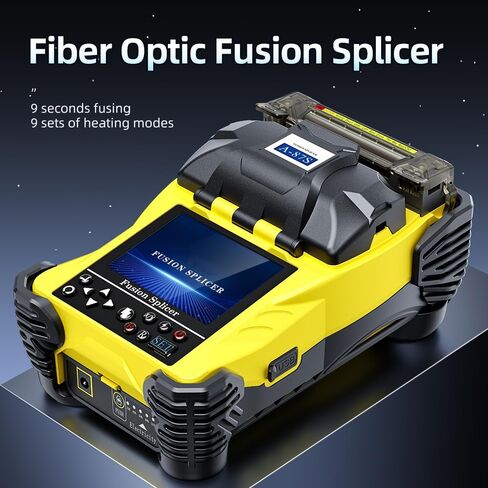 Portable Fiber Optic Fusion Splicer A-87S Fiber Optic Tool Splice Machine Fusion Splicer with 3 in 1 Attachment and 4800mAh LI-ION Battery in Saudi Arabia