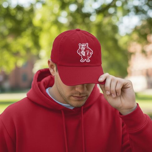 قبعة بيسبول جامعة صبار الصحراء إنديانا Hoosiers Bloomington قبعات مطرزة ذات حواف قبعة قابلة للتعديل بحزام قماش للبالغين (نمط R1 عتيق) أحمر in Saudi Arabia