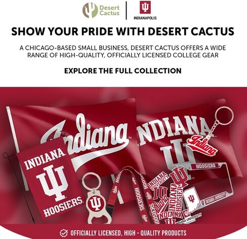 قبعة بيسبول جامعة صبار الصحراء إنديانا Hoosiers Bloomington قبعات مطرزة ذات حواف قبعة قابلة للتعديل بحزام قماش للبالغين (نمط R1 عتيق) أحمر in Saudi Arabia