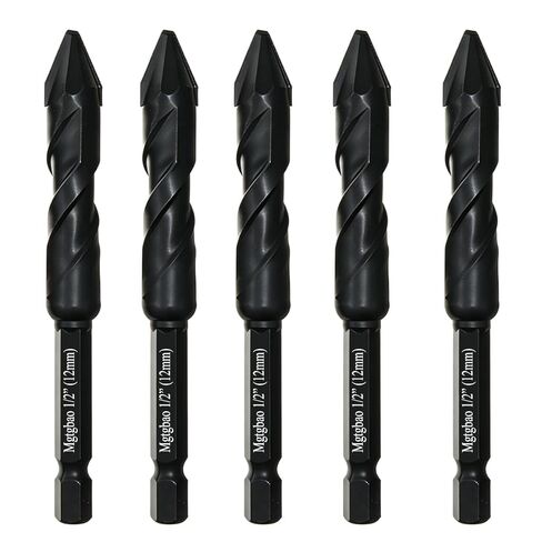 Mgtgbao 10PC Black 5/16 inch Upgraded Concrete Drill Bit, 8mm Special Crooked Head Eccentric Drill Bit Masonry Drill Bit Set for Plastic Glass Brick Cement Tile Marble Wood. in Saudi Arabia