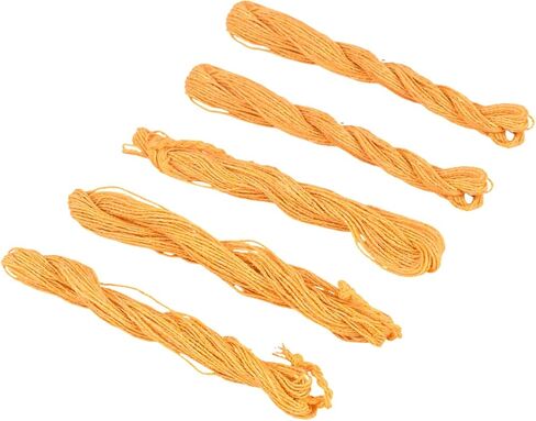 Janeu Thread | 5 Pack | Pure Cotton Sacred Janoi Holy Threads | Upanayana Sanskara Janaeu Puja Thread | Spiritual Janeva for Hindu Pooja and Brahmin Rituals Puja Ceremony (Yellow) in Saudi Arabia