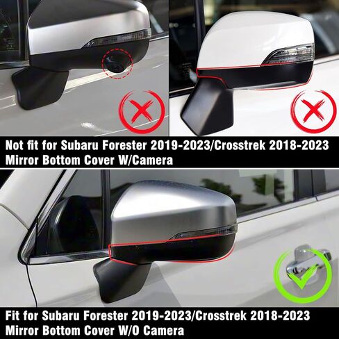 قطعة واحدة متوافقة مع الغطاء السفلي لمرآة سوبارو فورستر 2019-2023/Crosstrek 2018-2023، استبدال المشبك لجانب السائق 91054FL210 غطاء سفلي مرآة سوبارو بديل اليسار in Kuwait