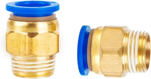 Pneumatic Component Blue PC Air Pipe Quick Joint PC8-02 Thread Straight Through Insertion 4mm/10/12/16-03 2Pcs(Bluepc4-03) in Saudi Arabia