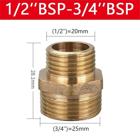 النحاس الأنابيب عرافة الحلمة المناسب 1/8 "1/4" 3/8 "1/2" 3/4 "1" ذكر الموضوع محول مقرنة موصل 50 قطعة (1l2 إلى 3l4) in Kuwait