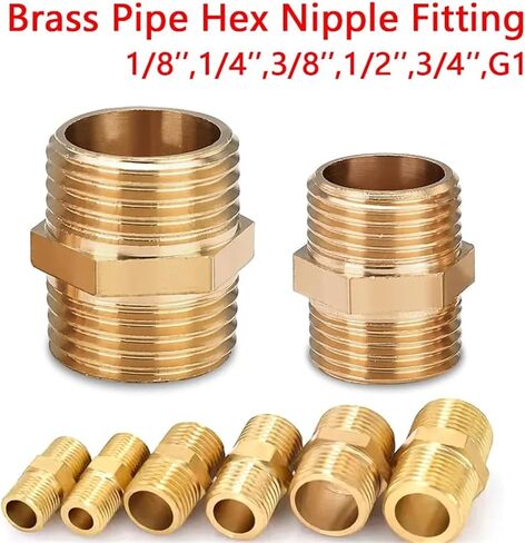 النحاس الأنابيب عرافة الحلمة المناسب 1/8 "1/4" 3/8 "1/2" 3/4 "1" ذكر الموضوع محول مقرنة موصل 50 قطعة (1l2 إلى 3l4) in Kuwait