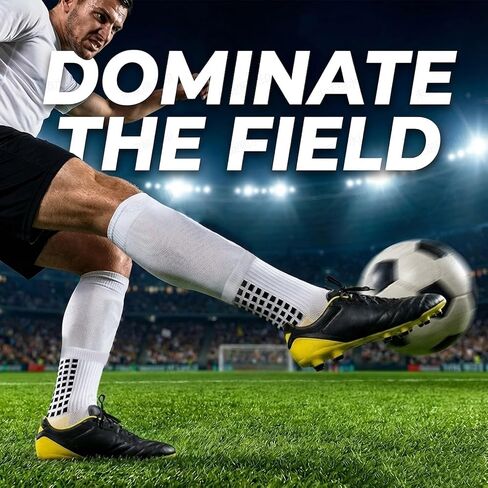 World Cup Themed Anti-Slip Football Socks & Knee Guards Set, 2 Pairs Unisex Sports Protective Socks Kit in Saudi Arabia